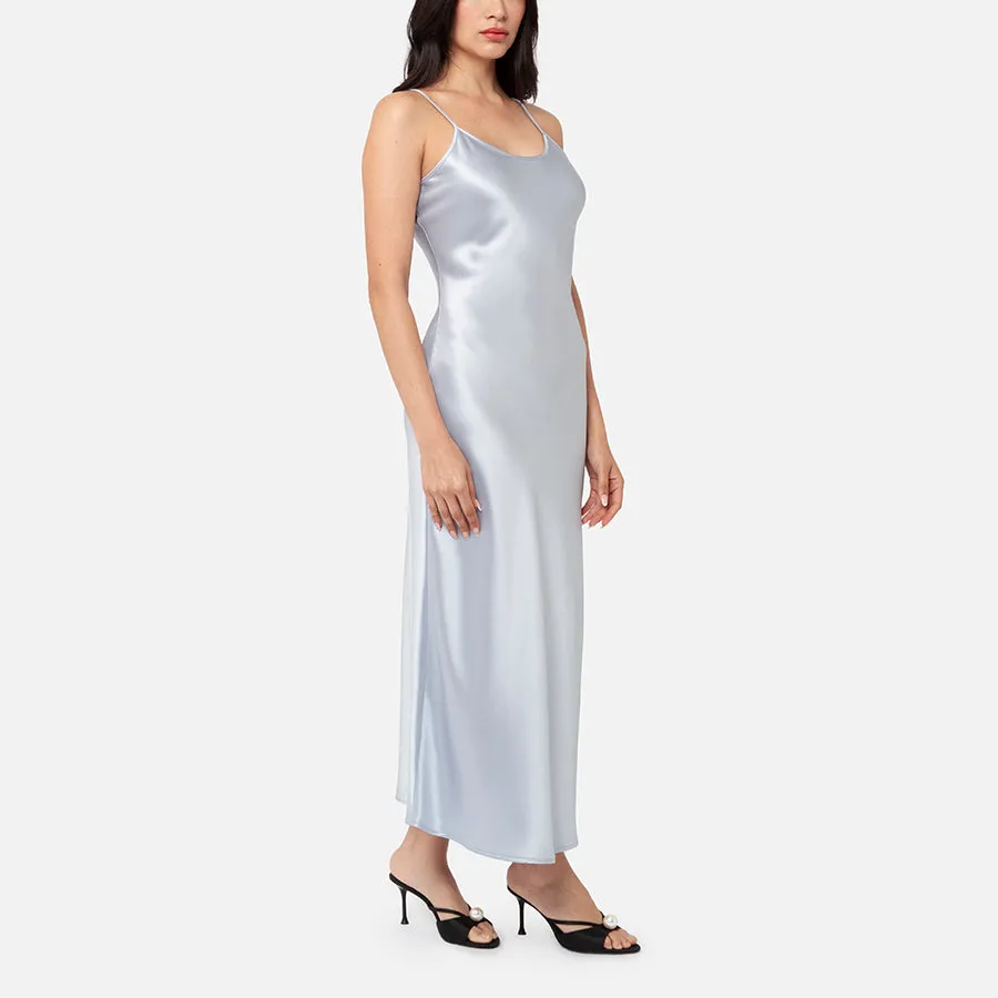 Vestido de tirantes maxi de Satin
