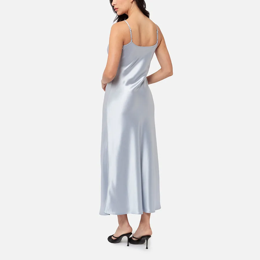 Vestido de tirantes maxi de Satin