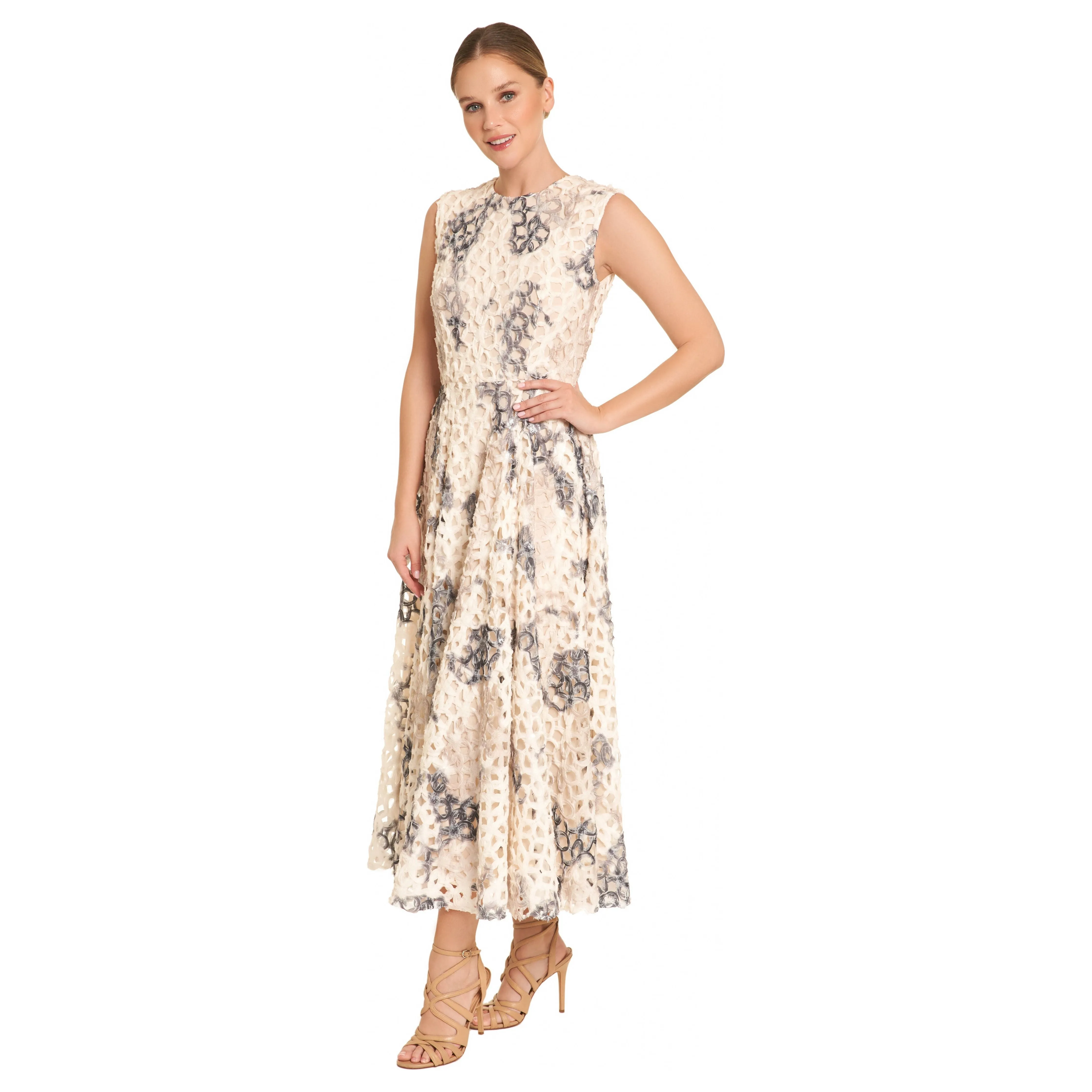 Victoria sleeveless midi Dress