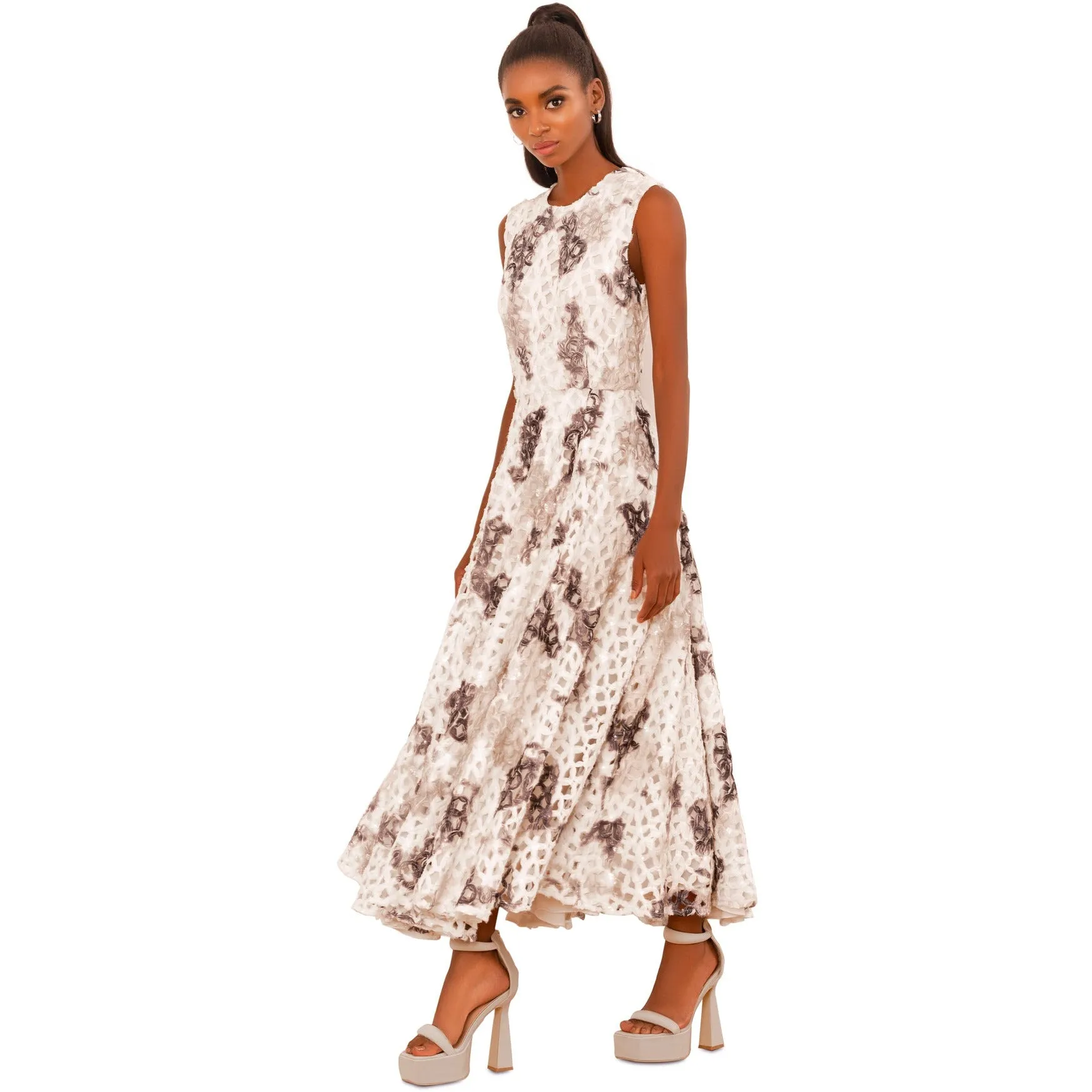 Victoria sleeveless midi Dress
