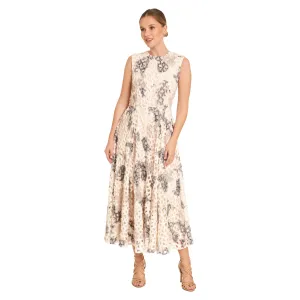 Victoria sleeveless midi Dress