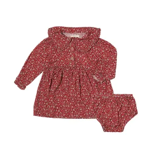 Vignette Cranberry Floral Sylvie Dress