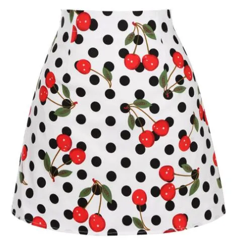 Vintage Black Floral Print A Line Skirt