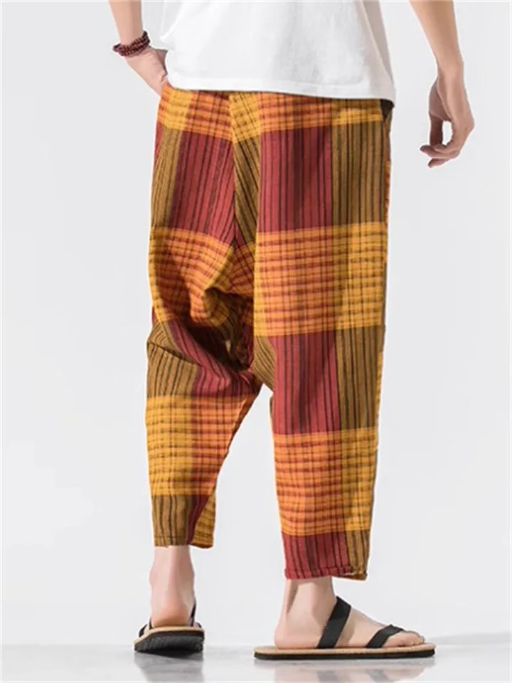 Vintage Comfy Plaid Casual Pants for Men