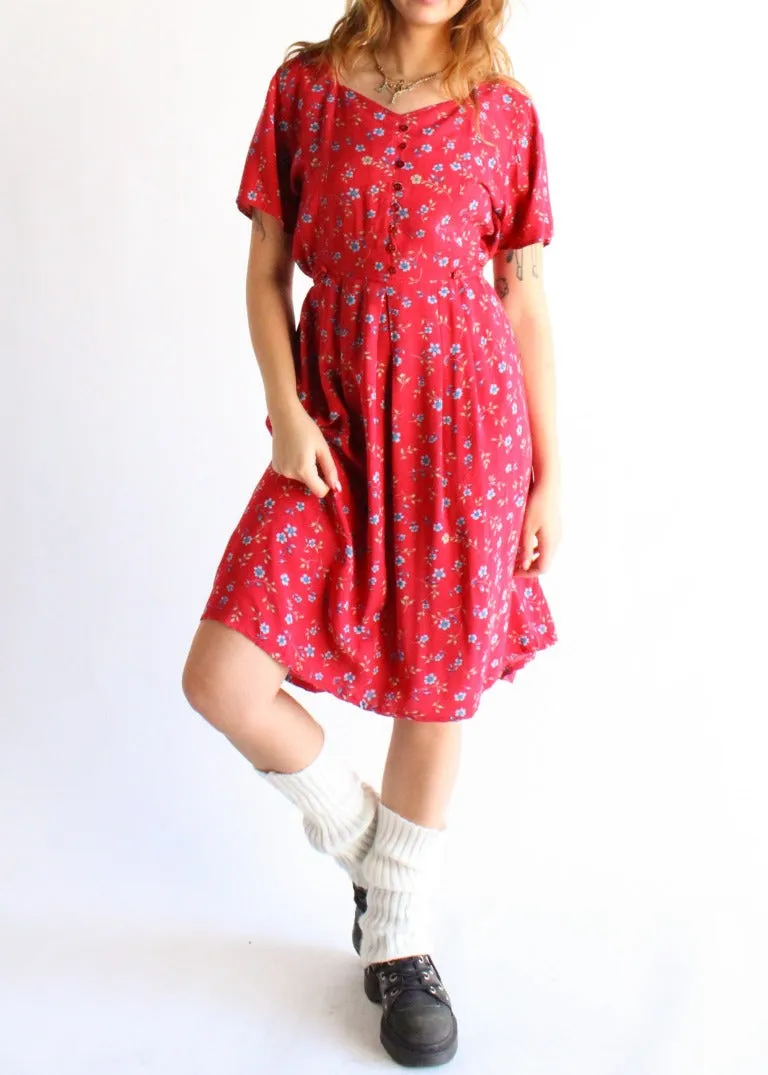 Vintage Floral Dress D0085