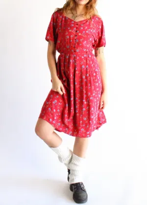 Vintage Floral Dress D0085