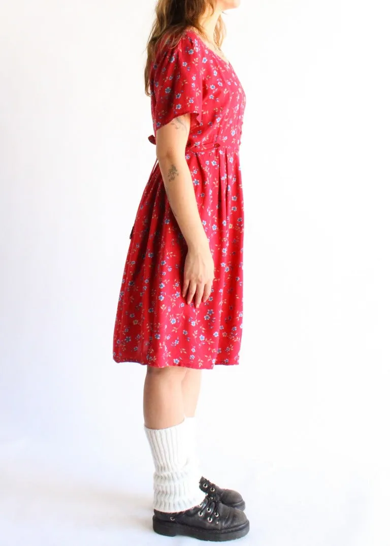 Vintage Floral Dress D0085