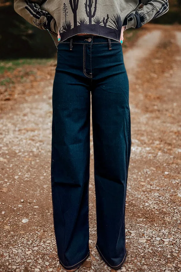 Vintage High Waisted Wide Leg Jeans