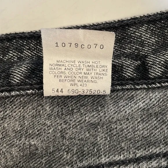 Vintage  Levi’s 501 black acid wash Y2K button fly high waisted jeans size 13 J