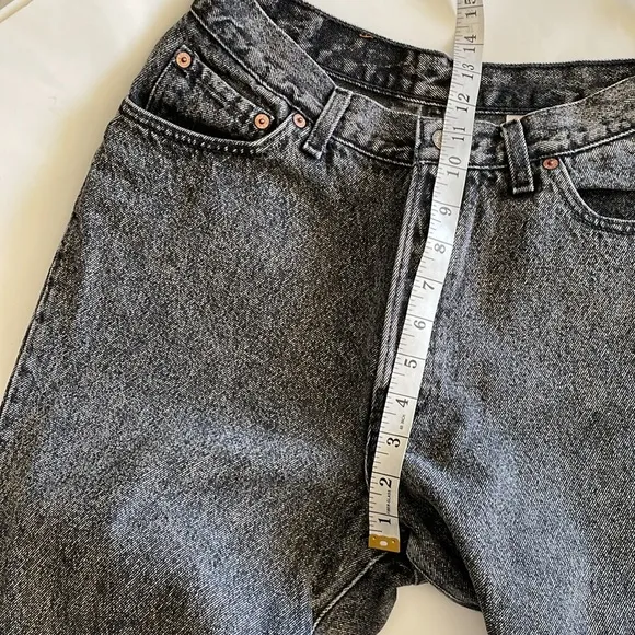 Vintage  Levi’s 501 black acid wash Y2K button fly high waisted jeans size 13 J