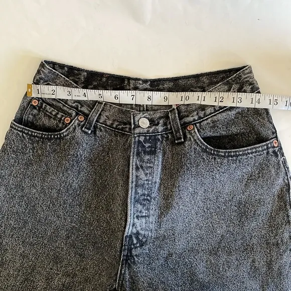 Vintage  Levi’s 501 black acid wash Y2K button fly high waisted jeans size 13 J
