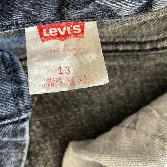 Vintage  Levi’s 501 black acid wash Y2K button fly high waisted jeans size 13 J