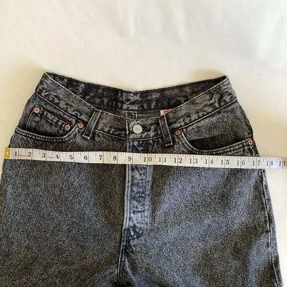 Vintage  Levi’s 501 black acid wash Y2K button fly high waisted jeans size 13 J