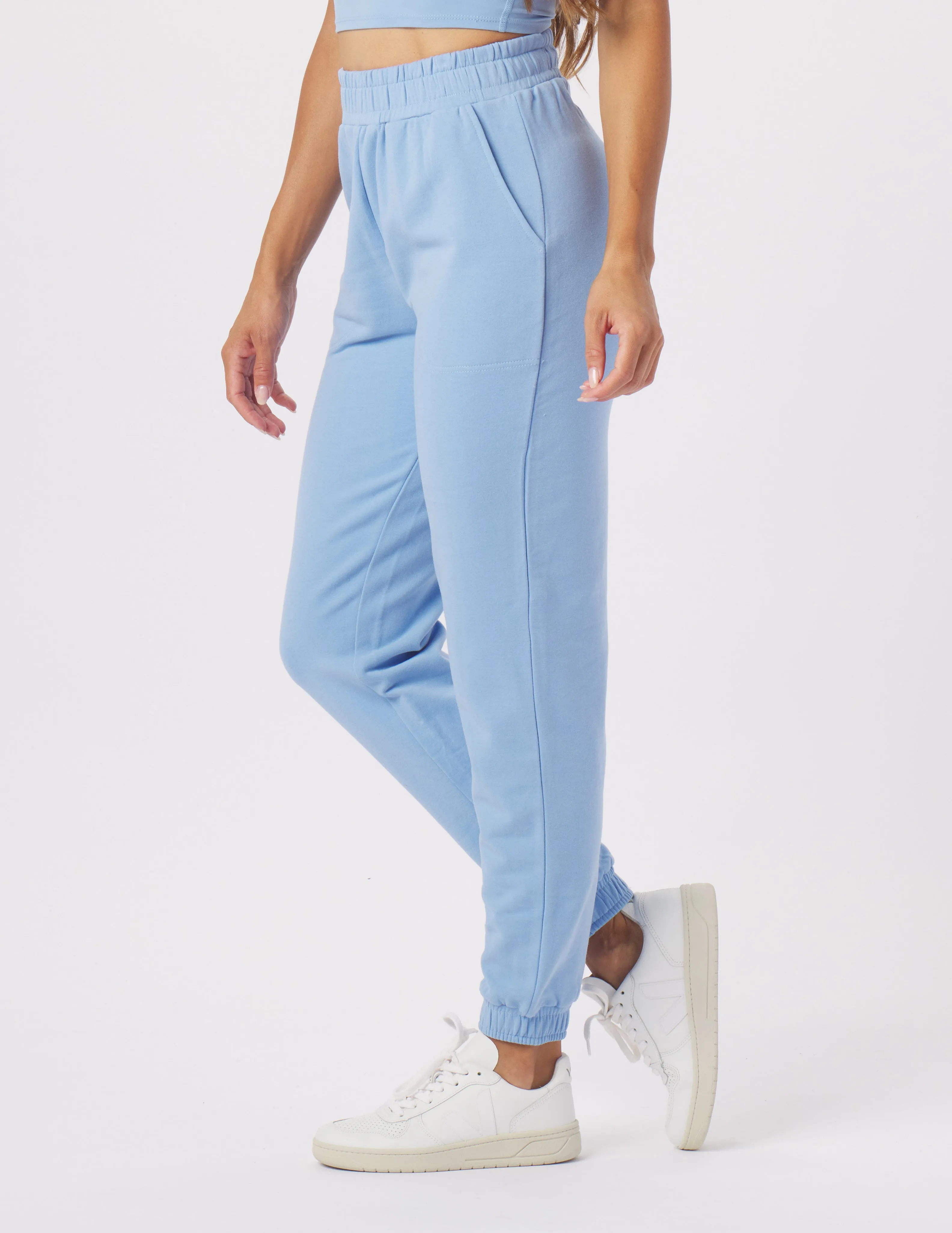 Vintage Oversized Jogger: Ice Blue