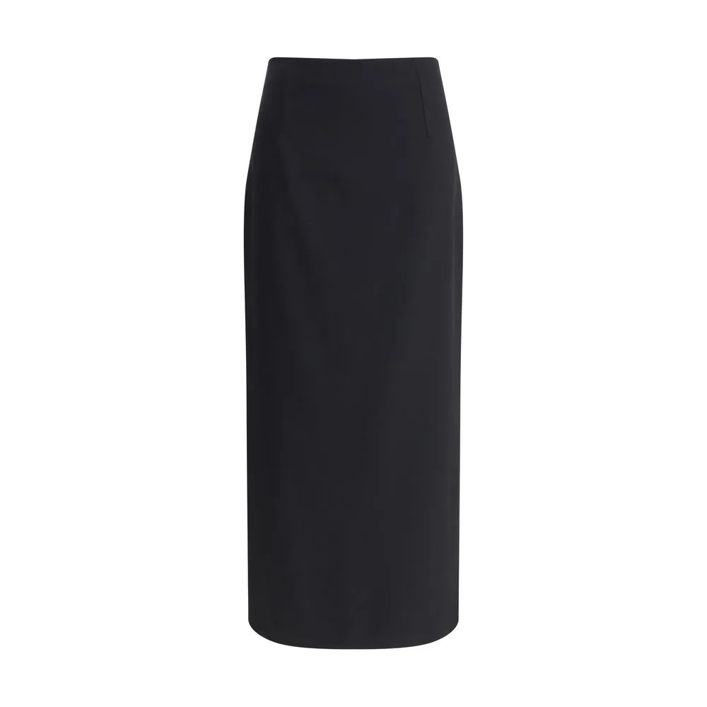 Virgin Wool Midi Skirt