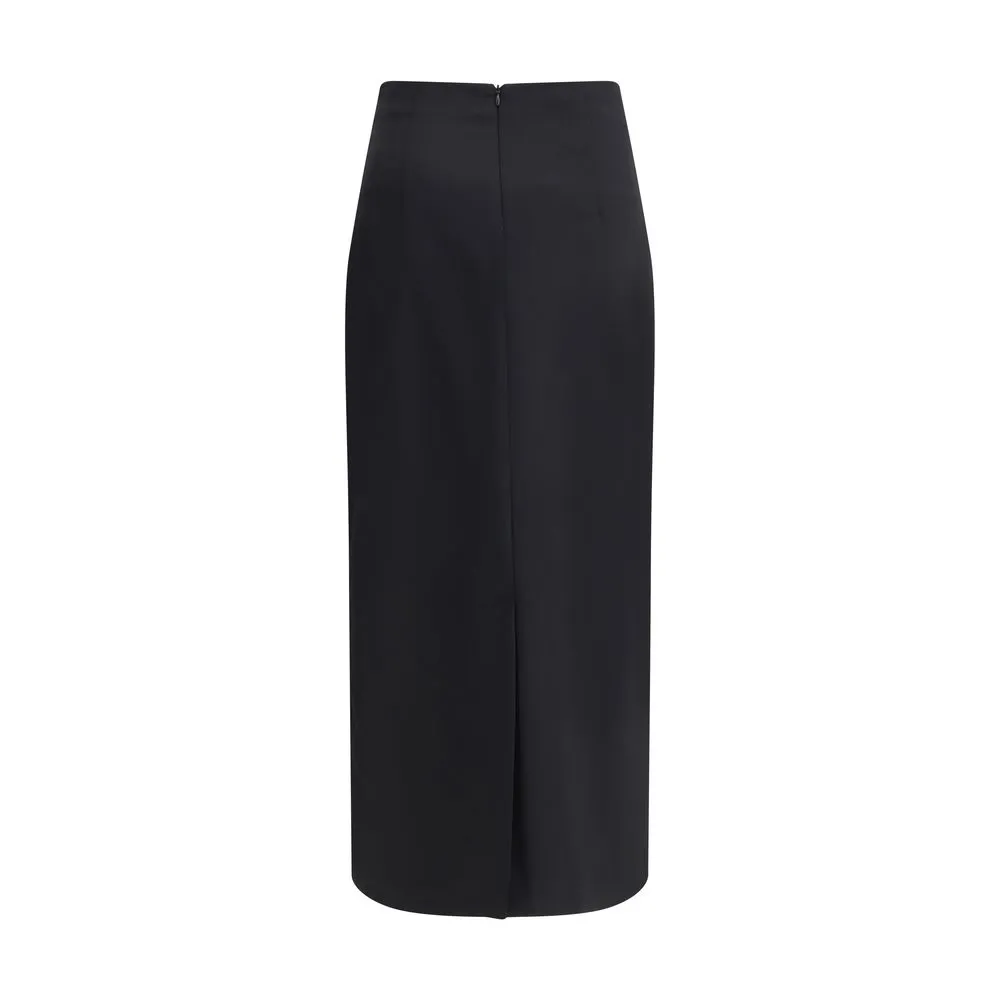Virgin Wool Midi Skirt