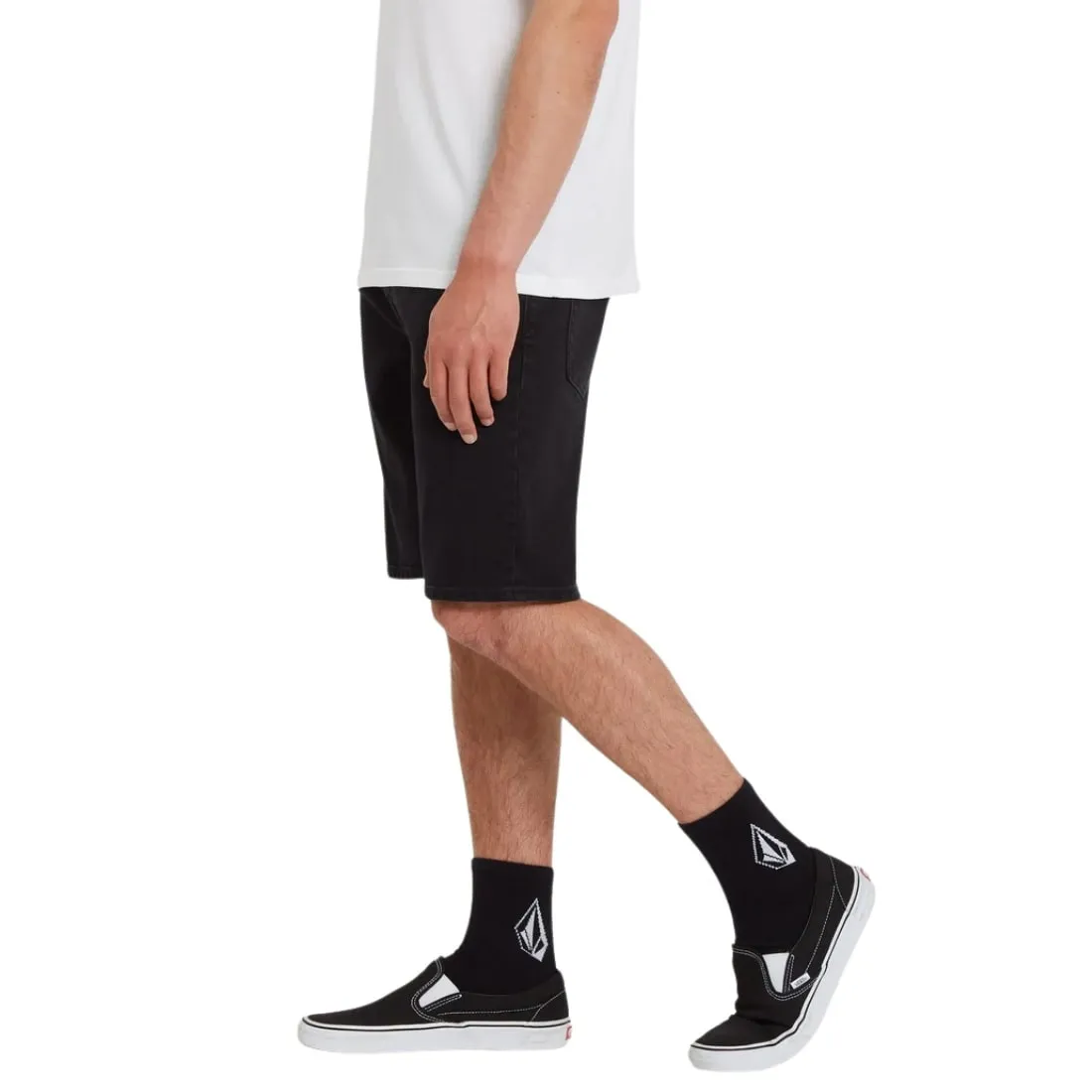 Volcom Solver Denim Short - Black Out