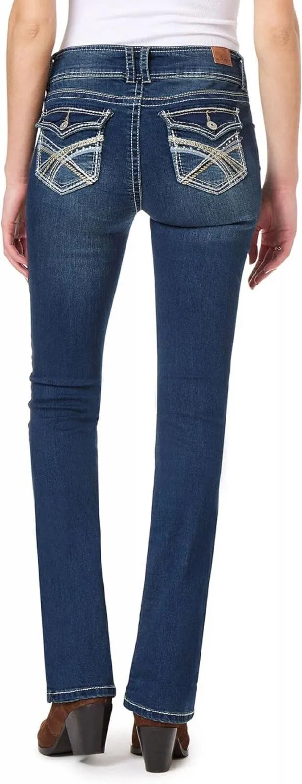 Wallflower Women's Luscious Curvy Bootcut Mid-Rise Insta Juniors Jeans