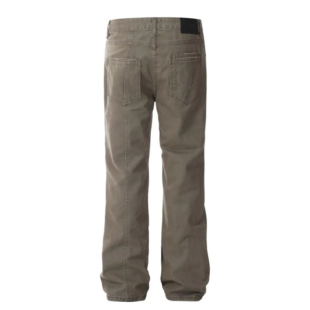Washed Jeans Men's American Style Loose Casual Straight Pants Street Tide Stitching Split Deconstructed Wide Pants