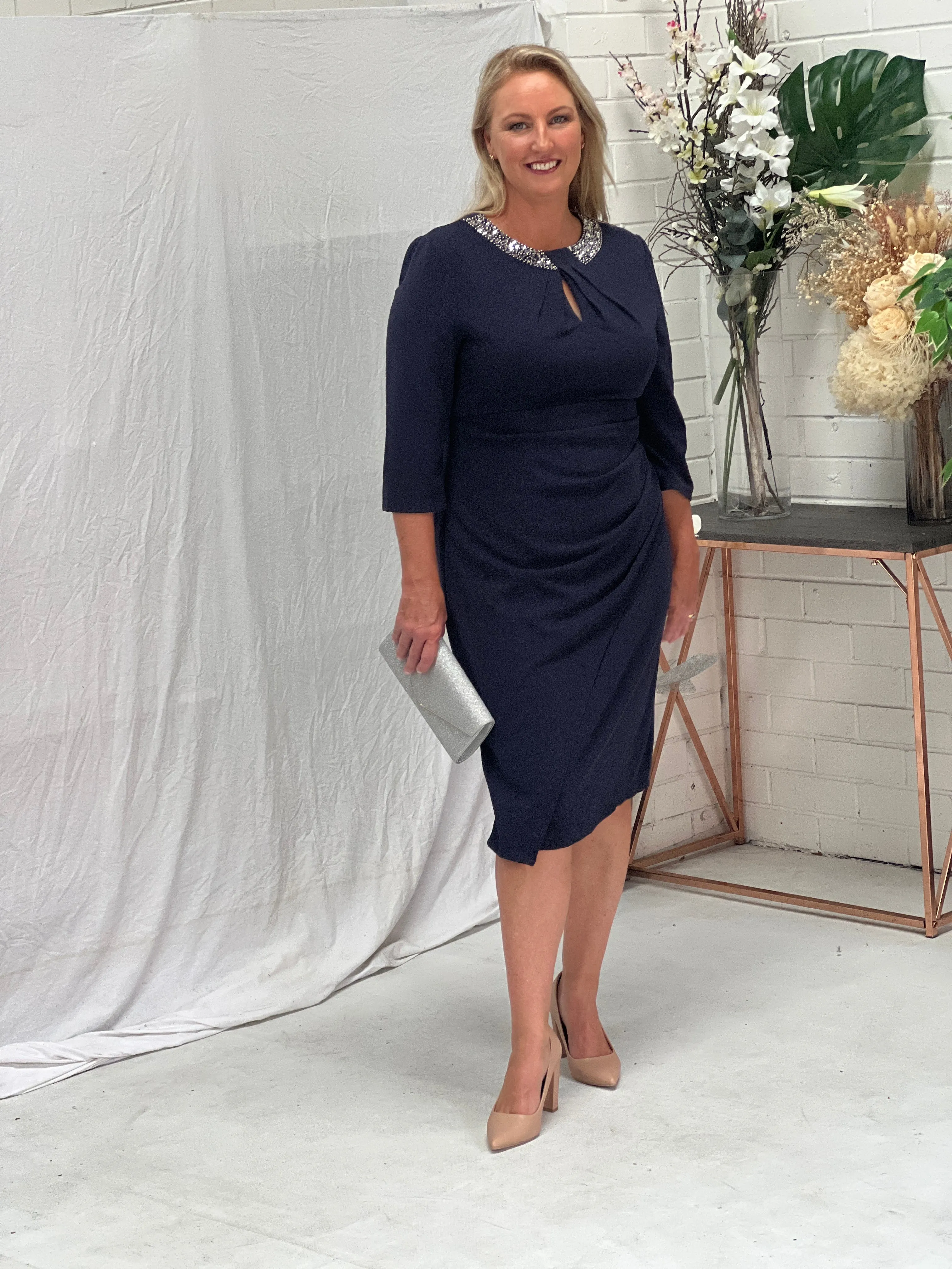 Waverly Navy Event Dress