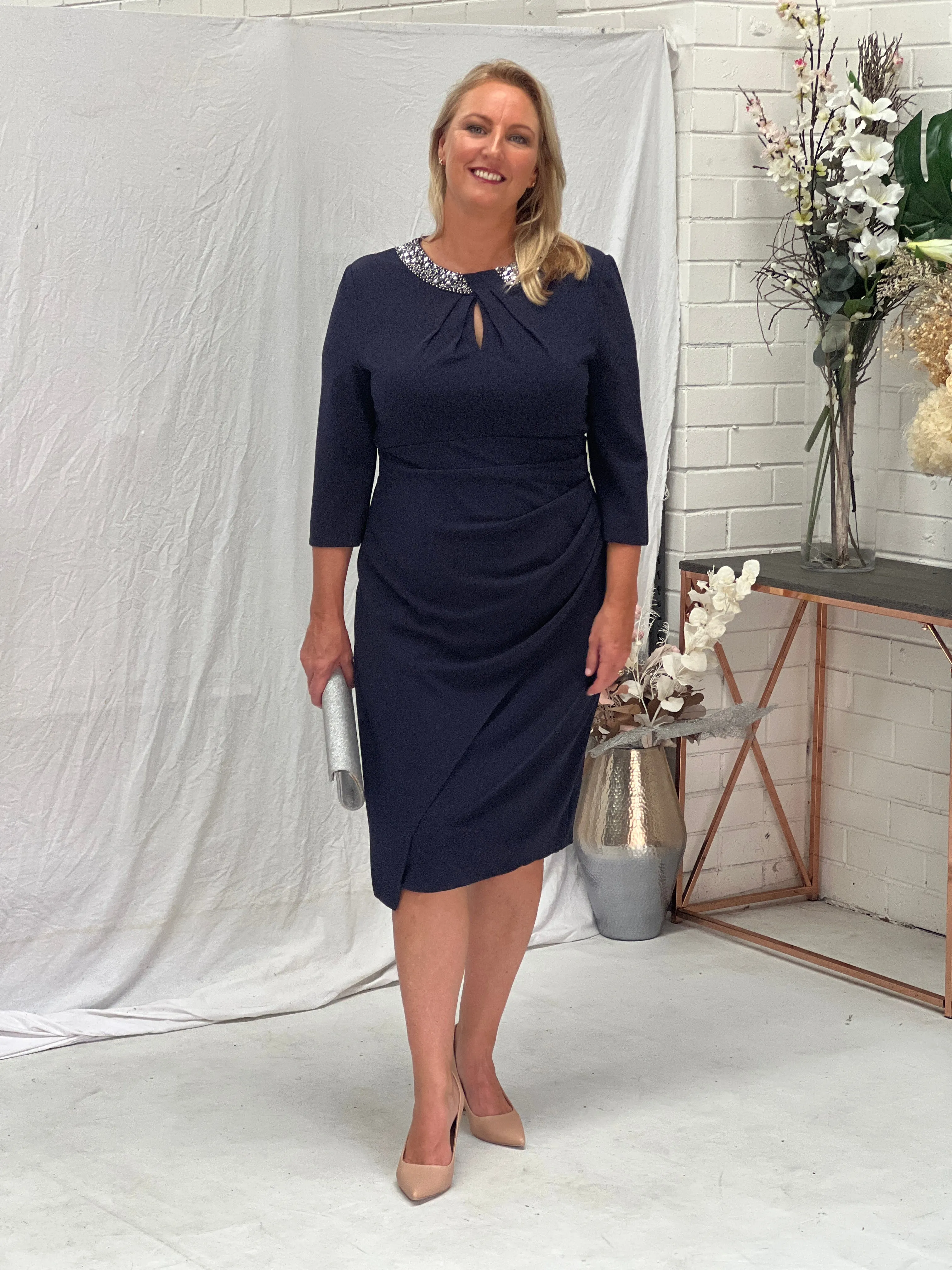 Waverly Navy Event Dress