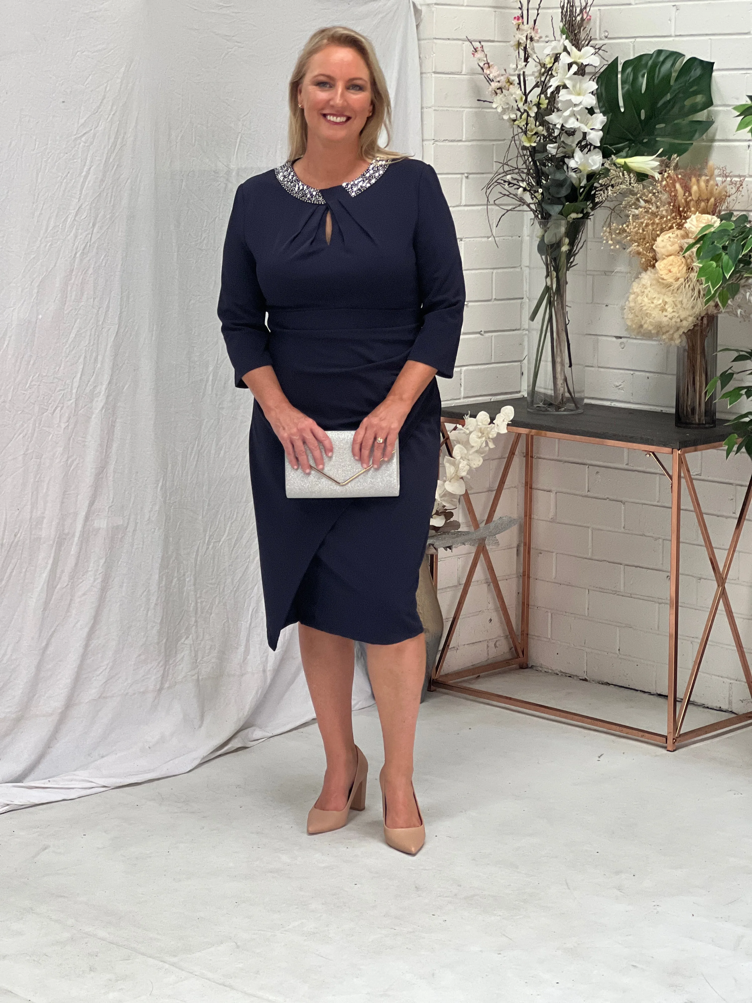 Waverly Navy Event Dress