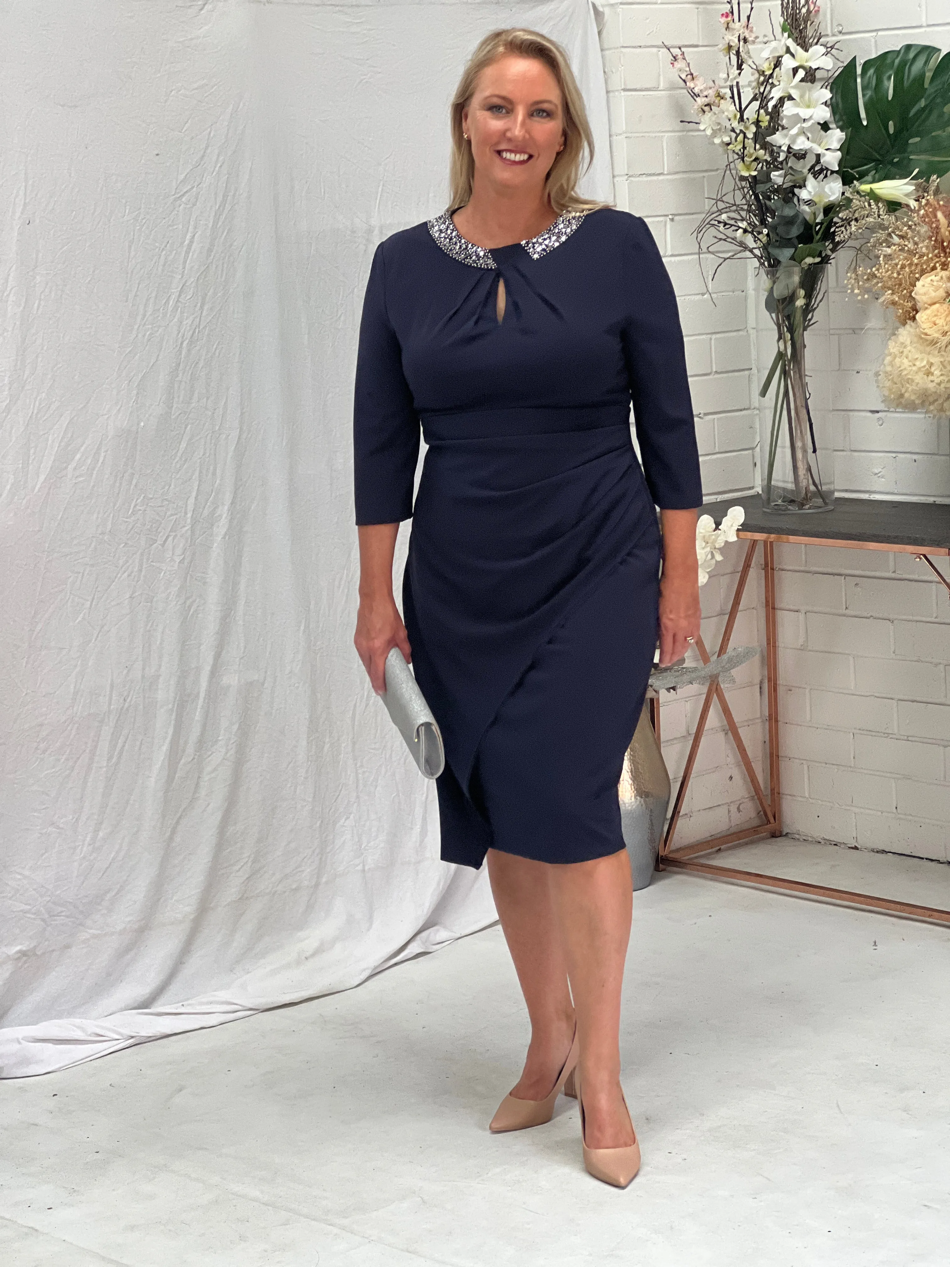 Waverly Navy Event Dress