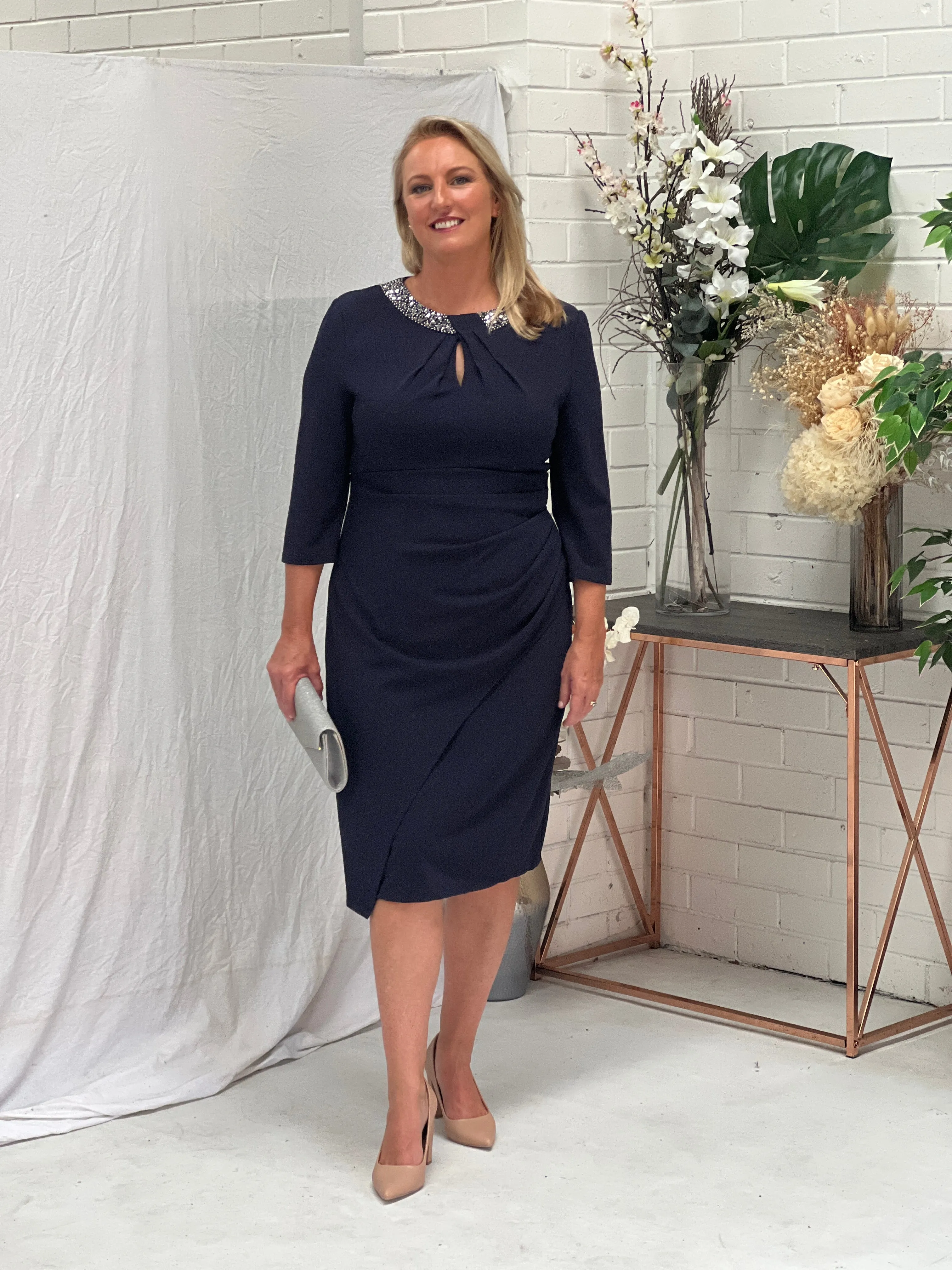 Waverly Navy Event Dress