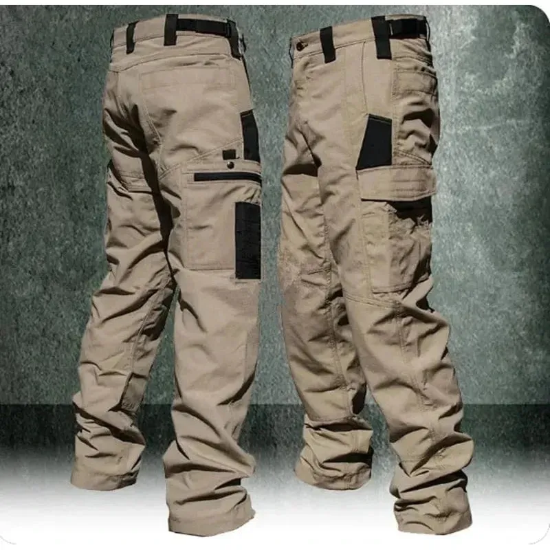 Wear Resistant Work Pant Man Multi-Pocket Straight Cargo Trousers Outdoor Jogging Tactical Pants Spring Autumn Casual Trousers