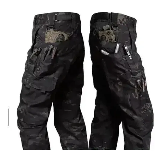Wear Resistant Work Pant Man Multi-Pocket Straight Cargo Trousers Outdoor Jogging Tactical Pants Spring Autumn Casual Trousers