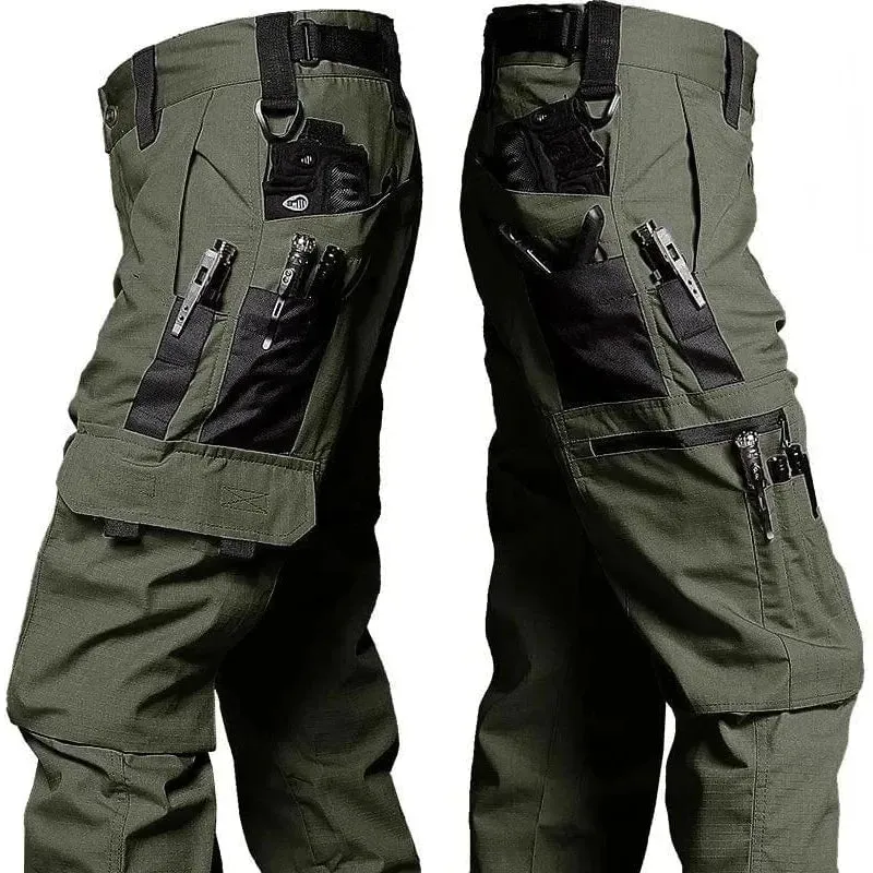 Wear Resistant Work Pant Man Multi-Pocket Straight Cargo Trousers Outdoor Jogging Tactical Pants Spring Autumn Casual Trousers