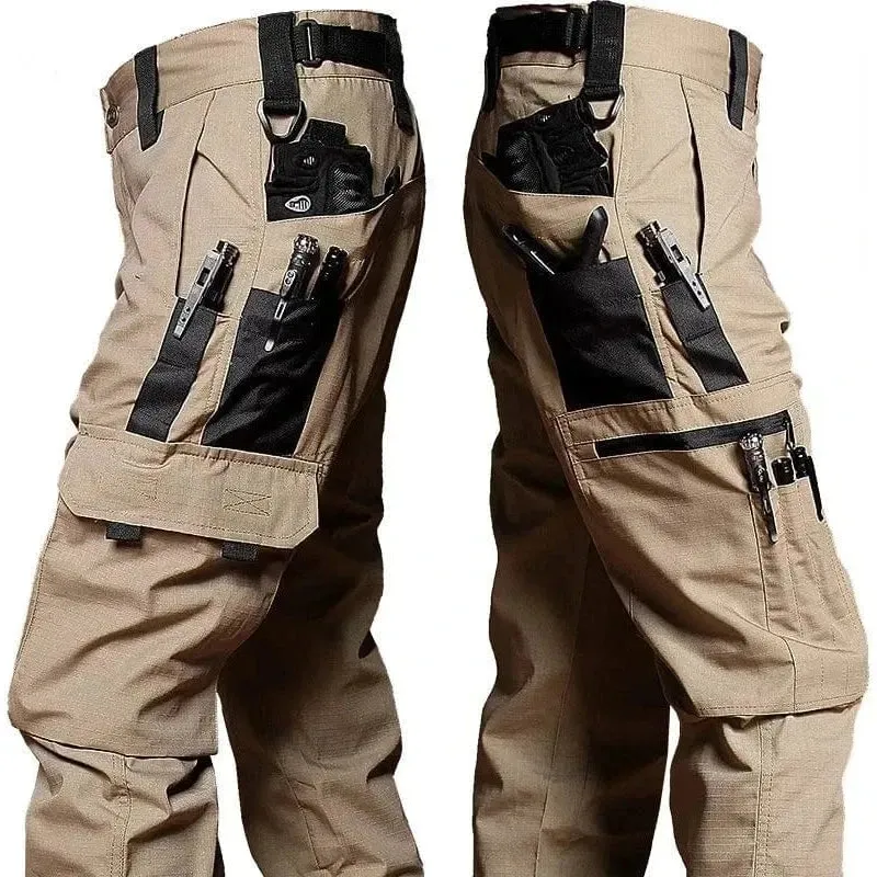 Wear Resistant Work Pant Man Multi-Pocket Straight Cargo Trousers Outdoor Jogging Tactical Pants Spring Autumn Casual Trousers