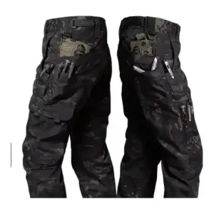 Wear Resistant Work Pant Man Multi-Pocket Straight Cargo Trousers Outdoor Jogging Tactical Pants Spring Autumn Casual Trousers