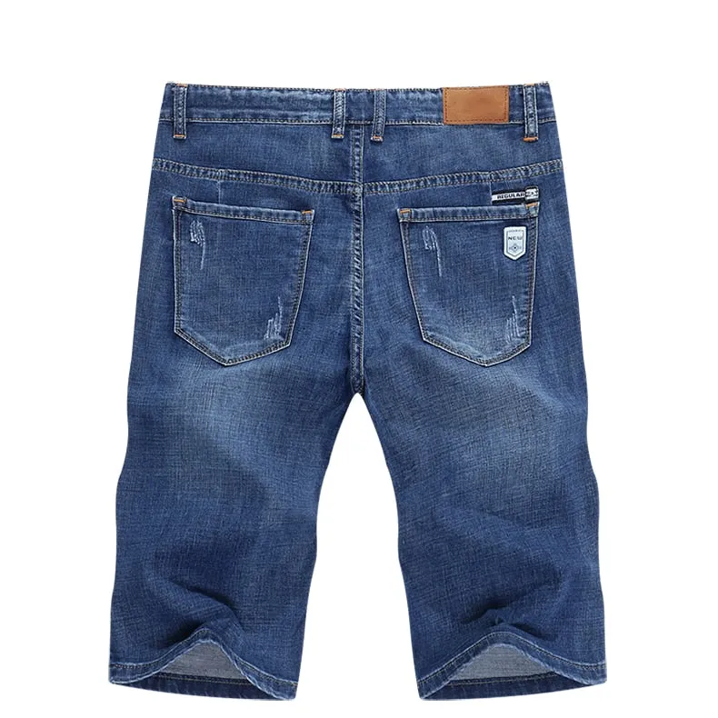 West Louis™ Elasticity Scratched Fashion Pocket Denim Short