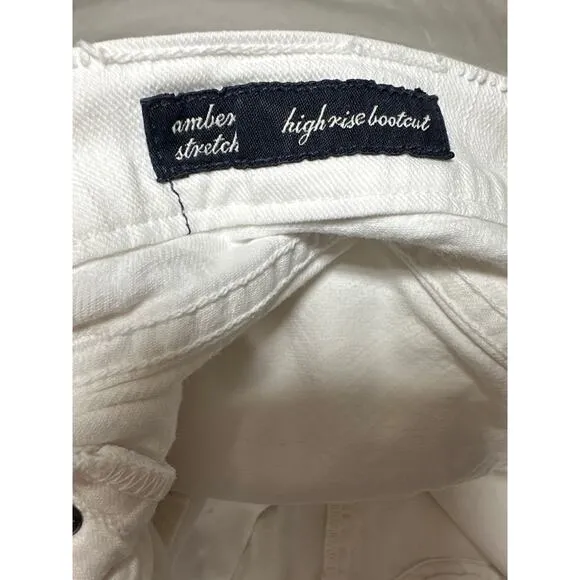 White Bootcut Jeans Citizens of Humanity Amber Denim Cotton Stretch High Rise 31