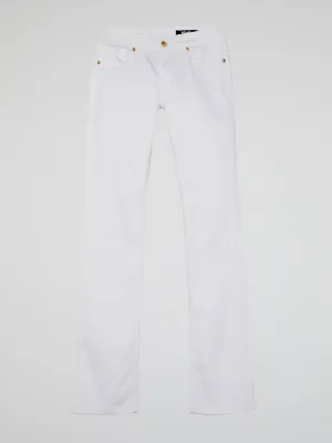 White Bootcut Jeans