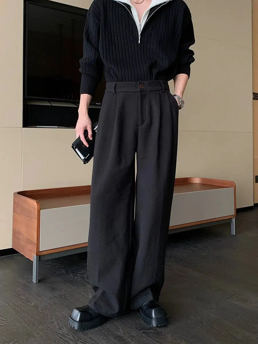 Wide-Leg Casual Pants