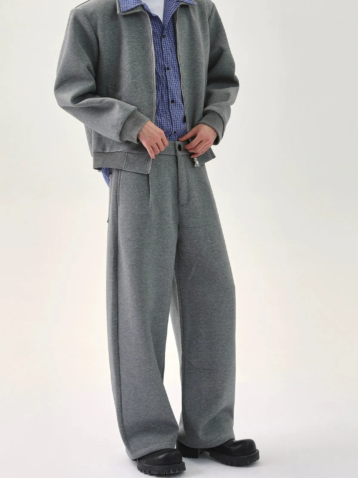 Wide-Leg Casual Pants