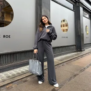 WIDE LEG JOGGERS - PETROL