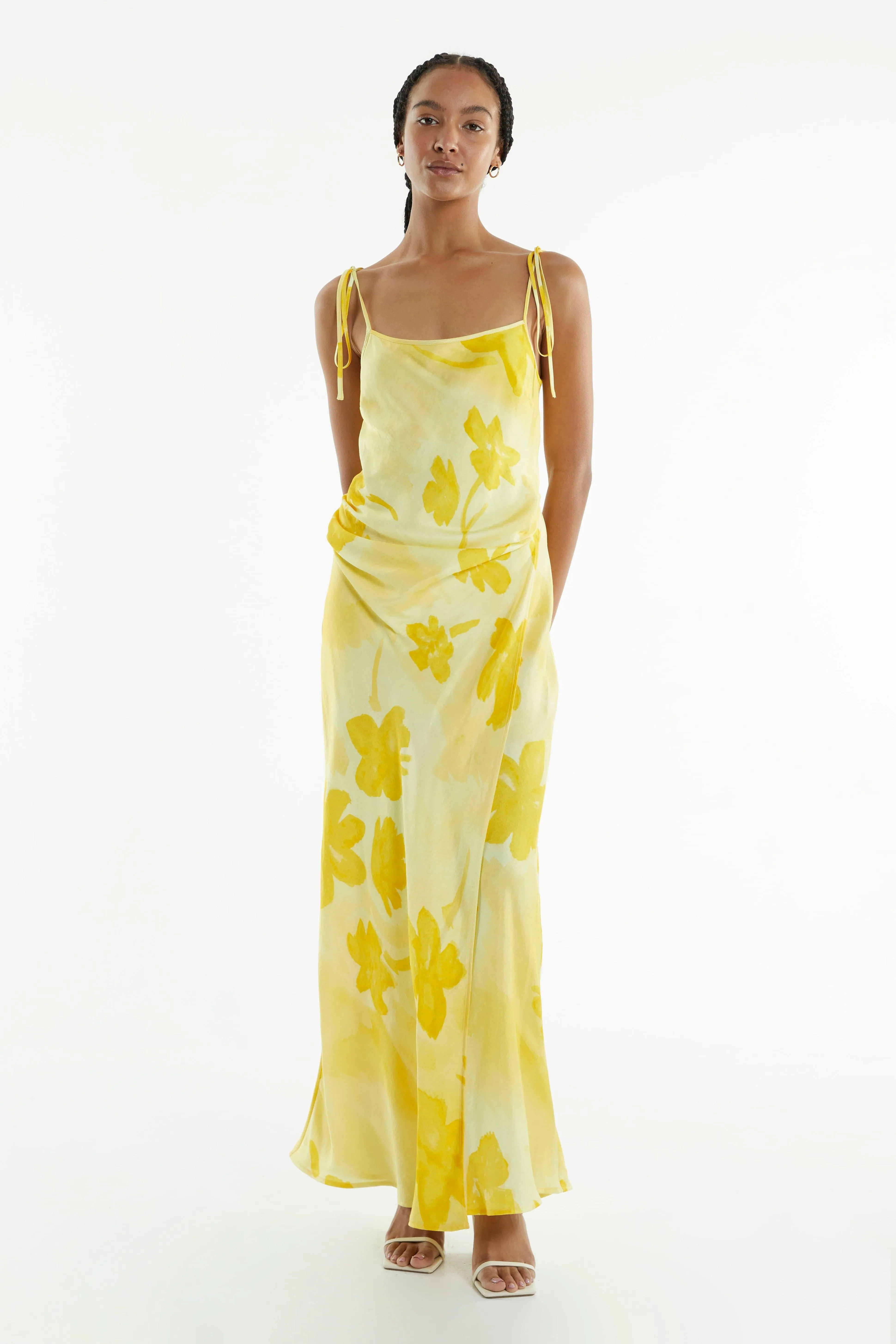 WILD FLOWER WRAP MAXI SLIP | FLORAL