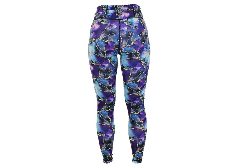 Winter Mystical Marble Leggings with Pockets