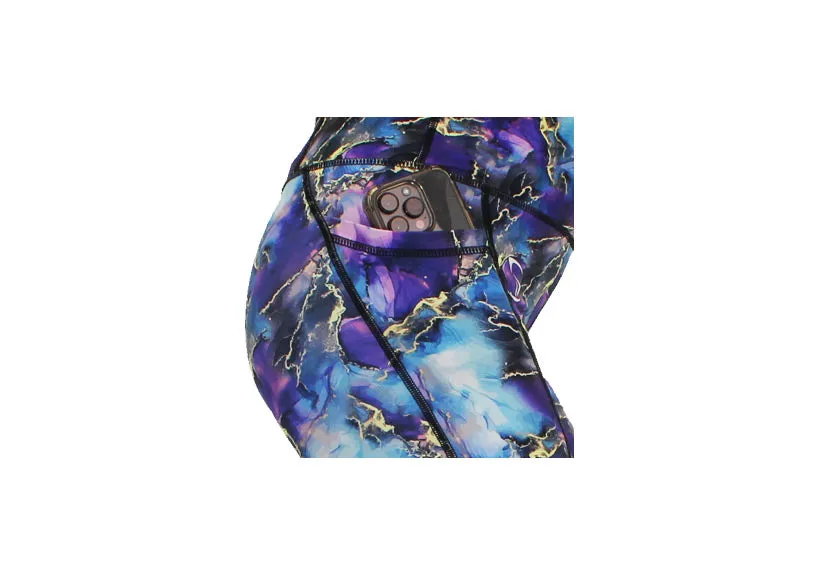 Winter Mystical Marble Leggings with Pockets