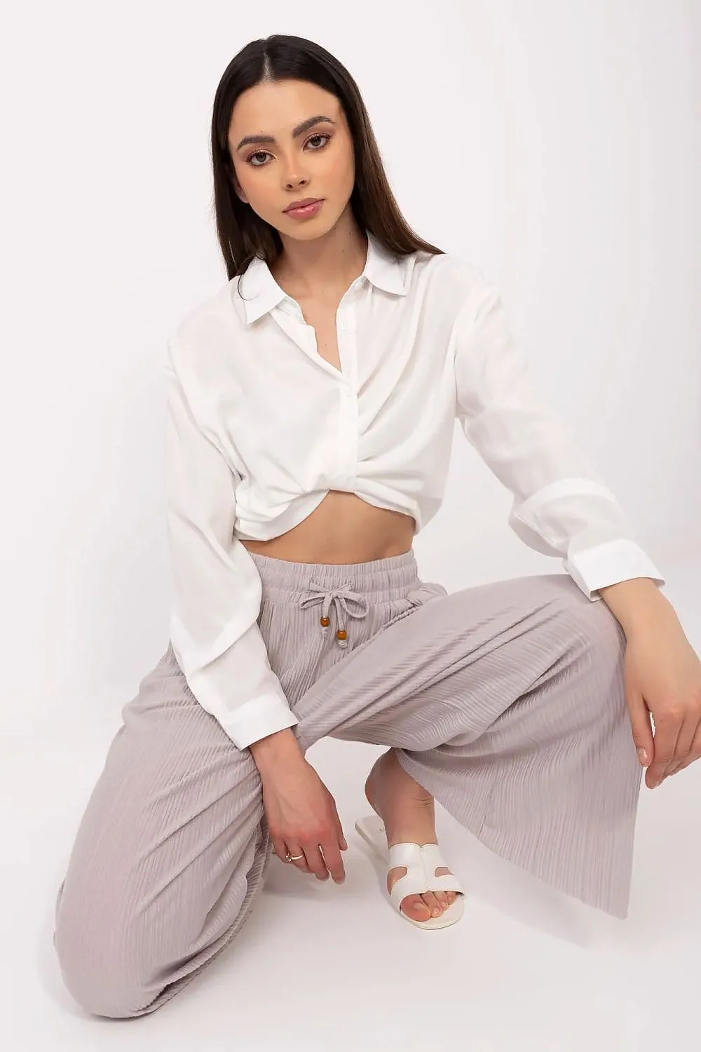 Women high waist casual trousers