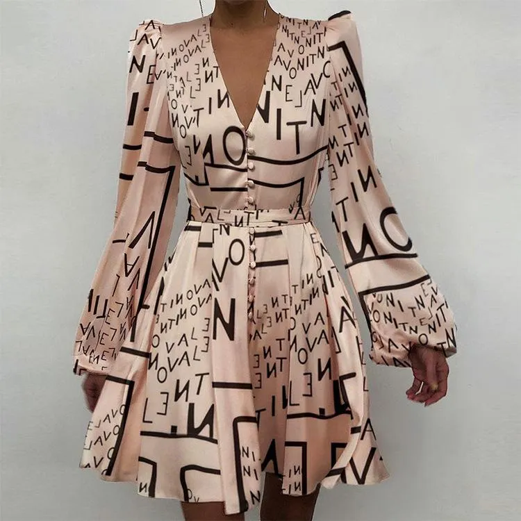 Women Long Sleeves Slim Mini Dresses