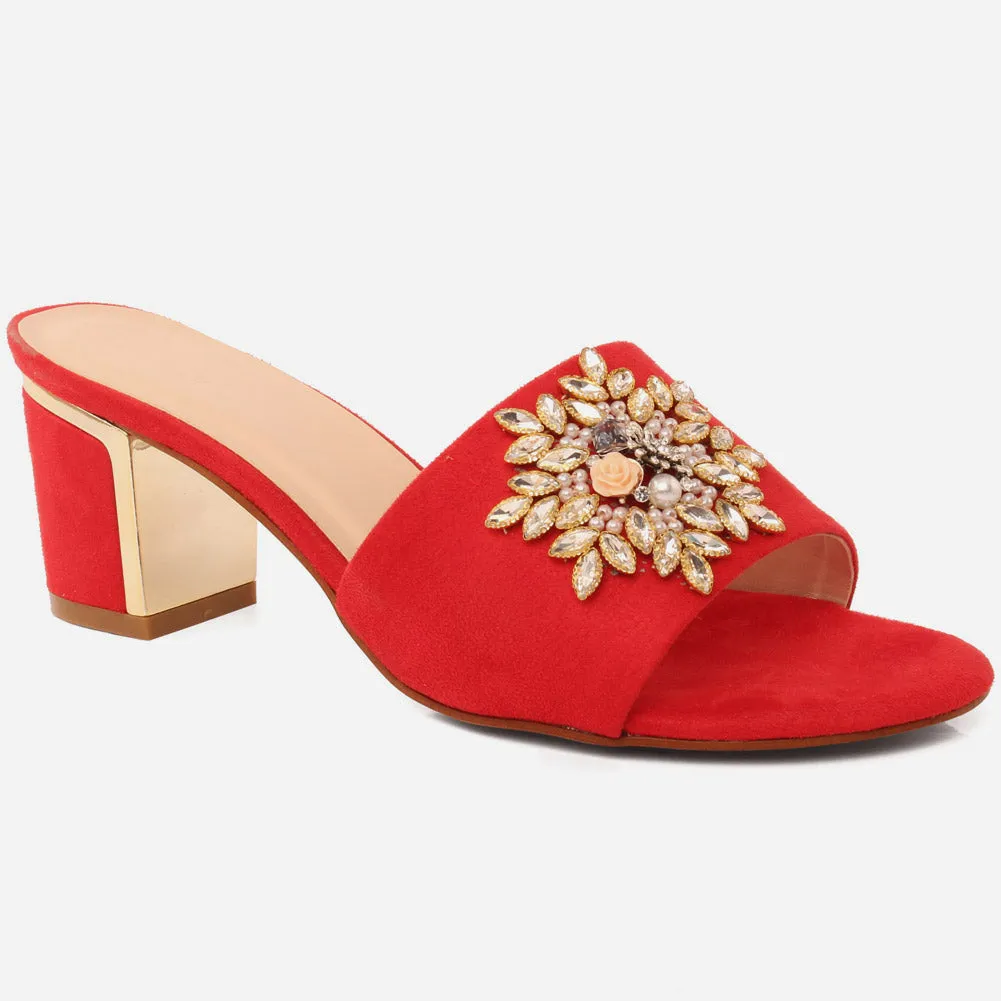 Women "Bea" Evergreen Block Heel Sandals