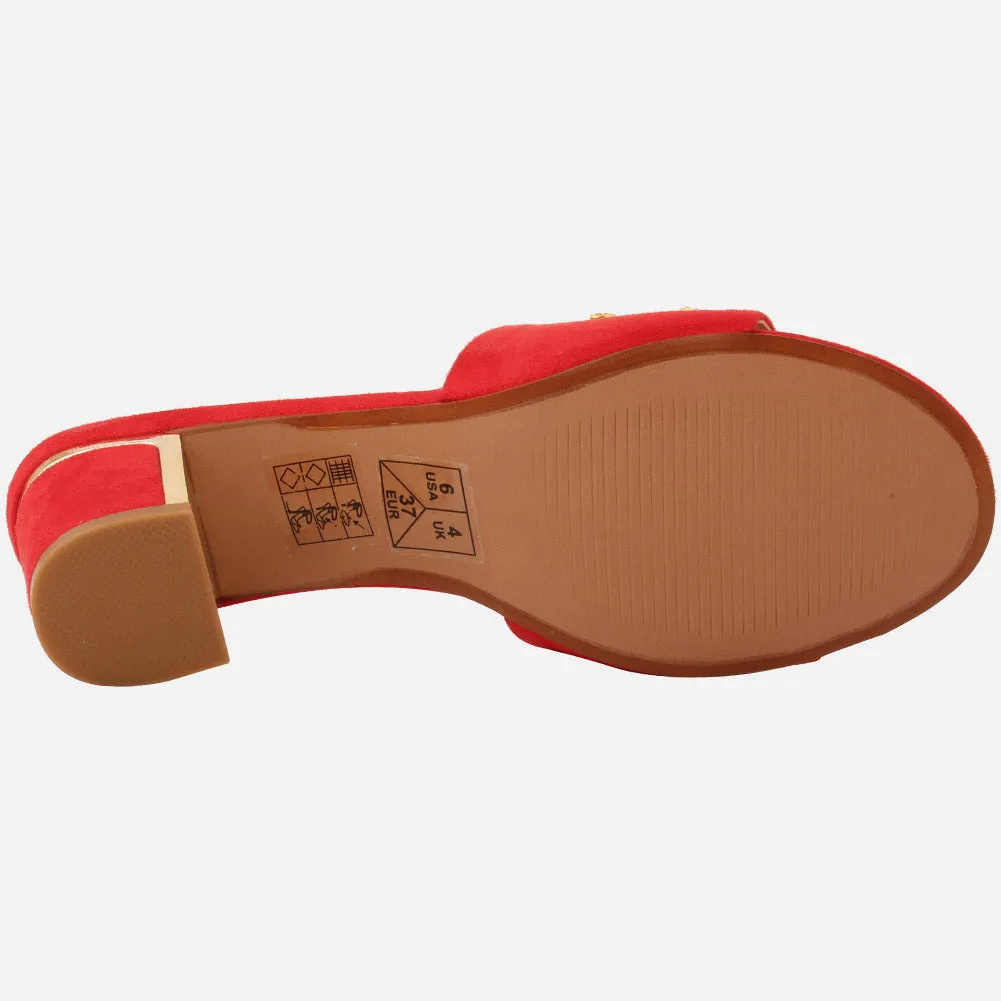 Women "Bea" Evergreen Block Heel Sandals