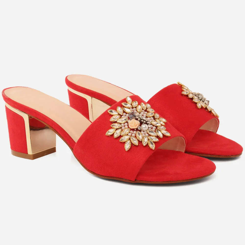 Women "Bea" Evergreen Block Heel Sandals