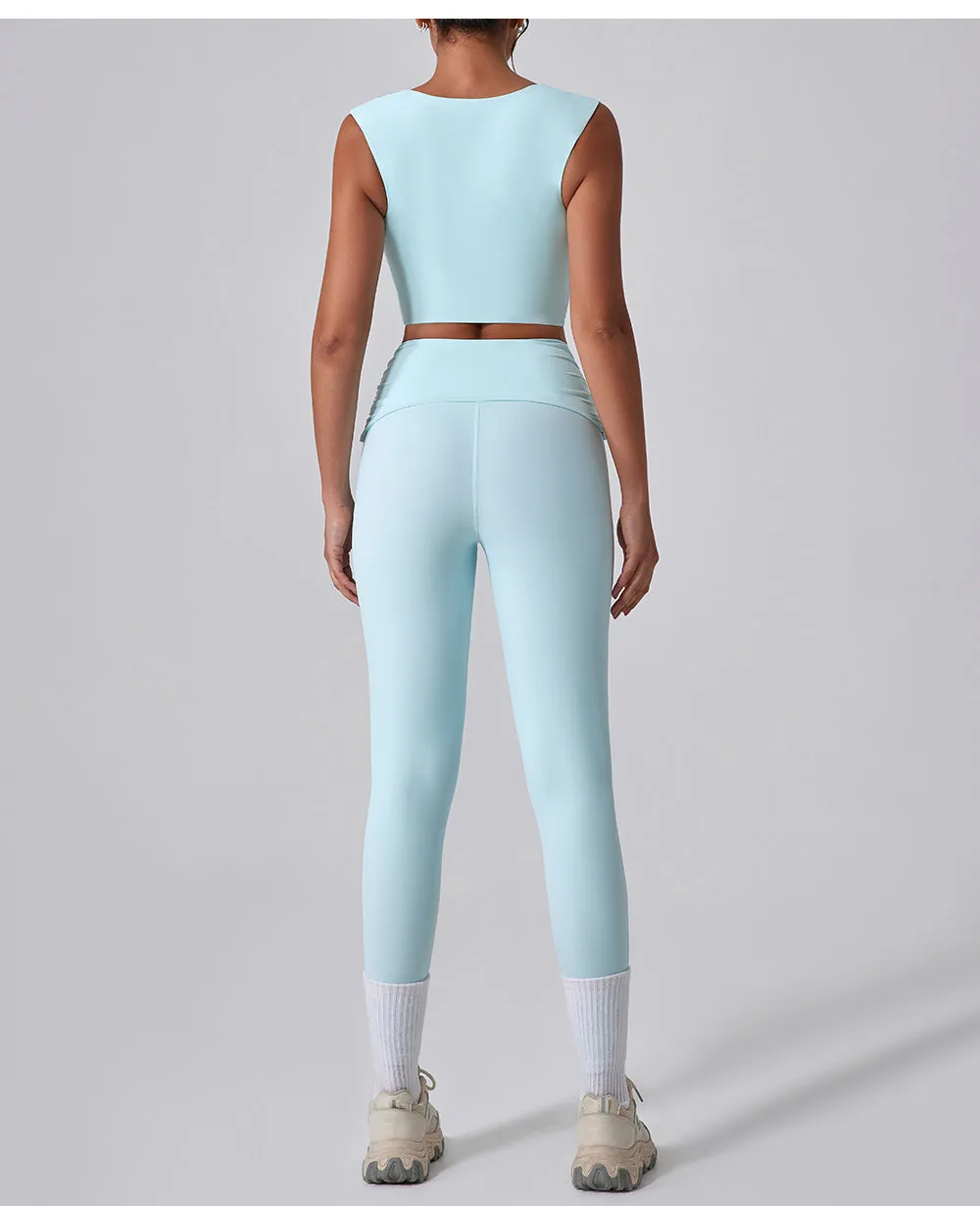 Women Twisted High Waist Sports Pants