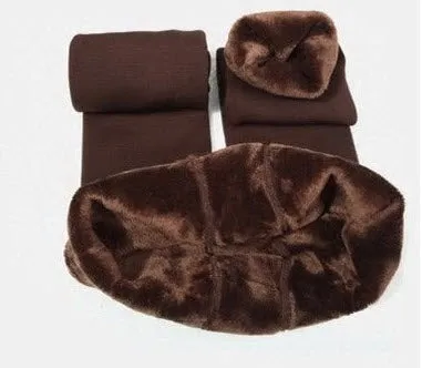 WOMEN Warm Plus Velvet Winter Leggings Ankle-Length High Waist.