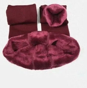 WOMEN Warm Plus Velvet Winter Leggings Ankle-Length High Waist.